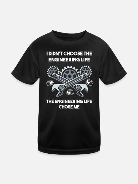 Ingenieur Student - Kinder Funktions-T-Shirt - Schwarz - Vorne