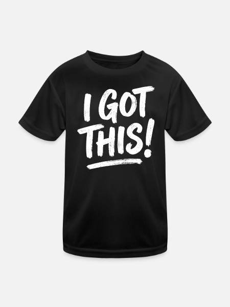 Ich habe diesen kühnen Pinsel bekommen - Kinder Funktions-T-Shirt - Schwarz - Vorne