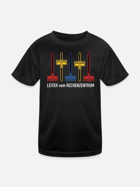 Rechenzentrum Design Gartengeräte Rechen Leiter - Kinder Funktions-T-Shirt - Schwarz - Vorne