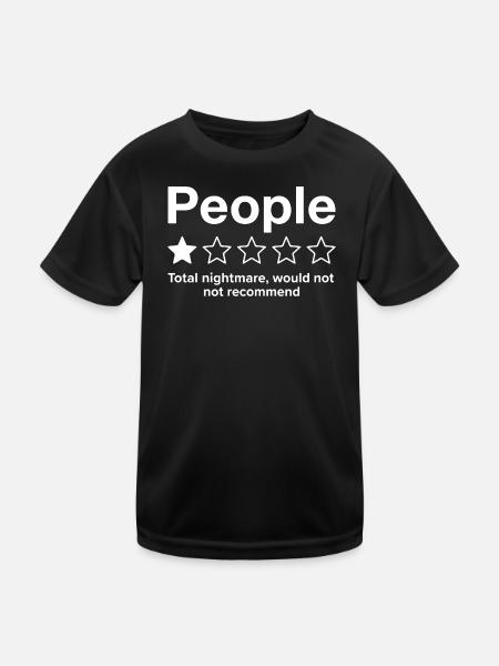 People One Star Total Nightmare - Kids Functional T-Shirt - black - Front