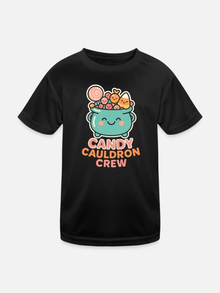 Candy Cauldron Crew - Kids Functional T-Shirt - black - Front