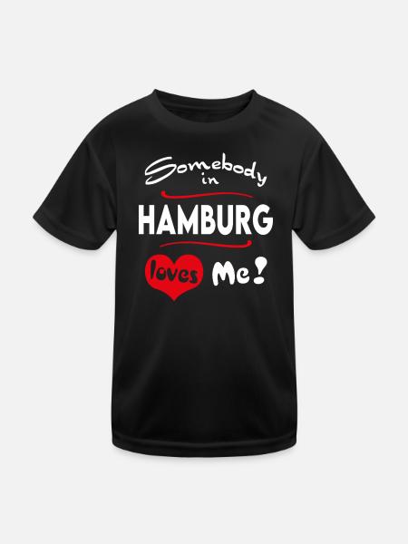 Hamburg Stadt Urban T-Shirt City Heimatliebe Town - Kids Functional T-Shirt - black - Front