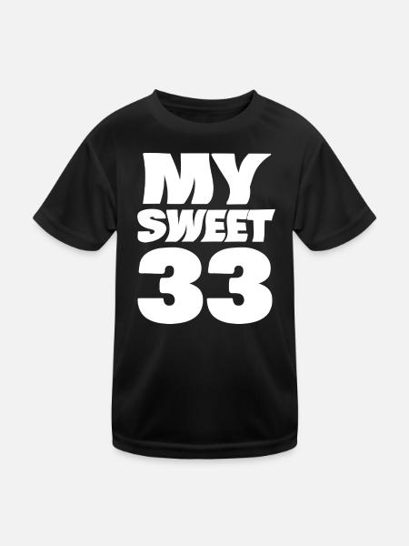 33 - Kids Functional T-Shirt - black - Front