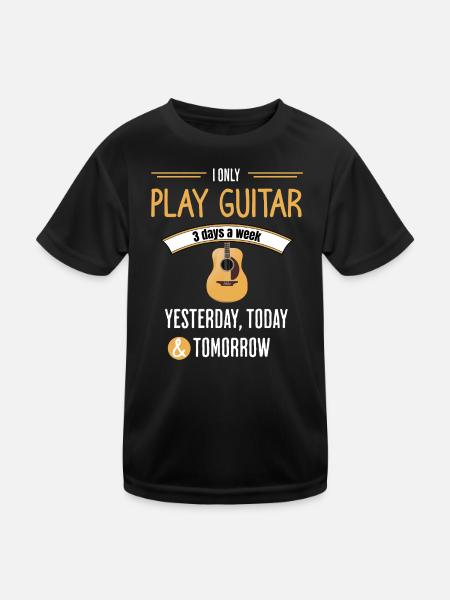 Funny Guitar Quote - Kids Functional T-Shirt - black - Front