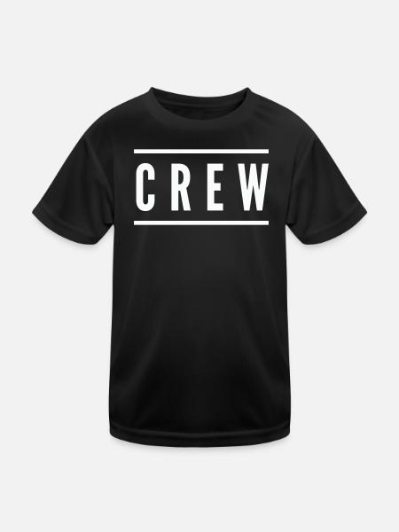crew_linie- - Kids Functional T-Shirt - black - Front
