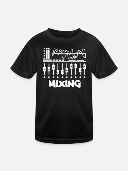 Mixing Studio Vibes - Kinder Funktions-T-Shirt - Schwarz - Vorne