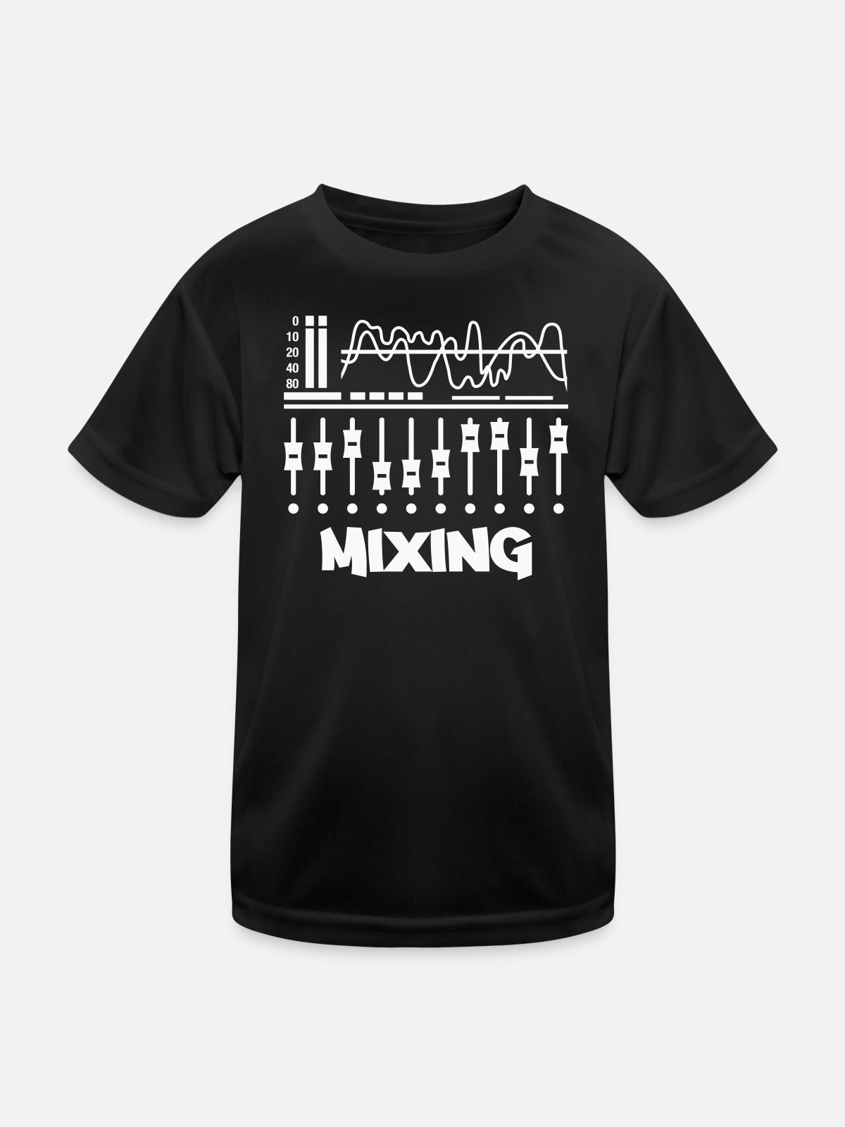 Mixing Studio Vibes - Kinder Funktions-T-Shirt - Schwarz - Vorne