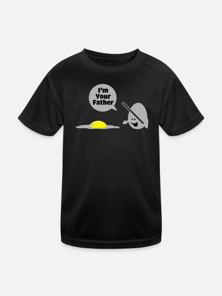 egg vader - T-shirt sport Enfant - noir - Devant