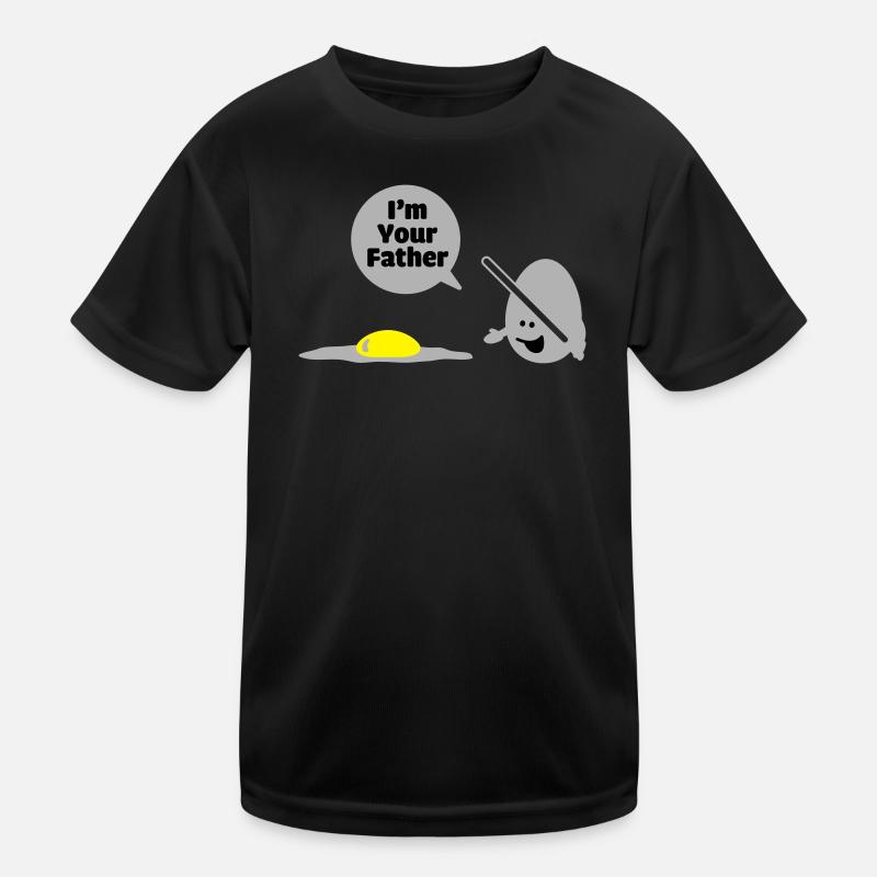 egg vader - Kinder Funktions-T-Shirt - Schwarz