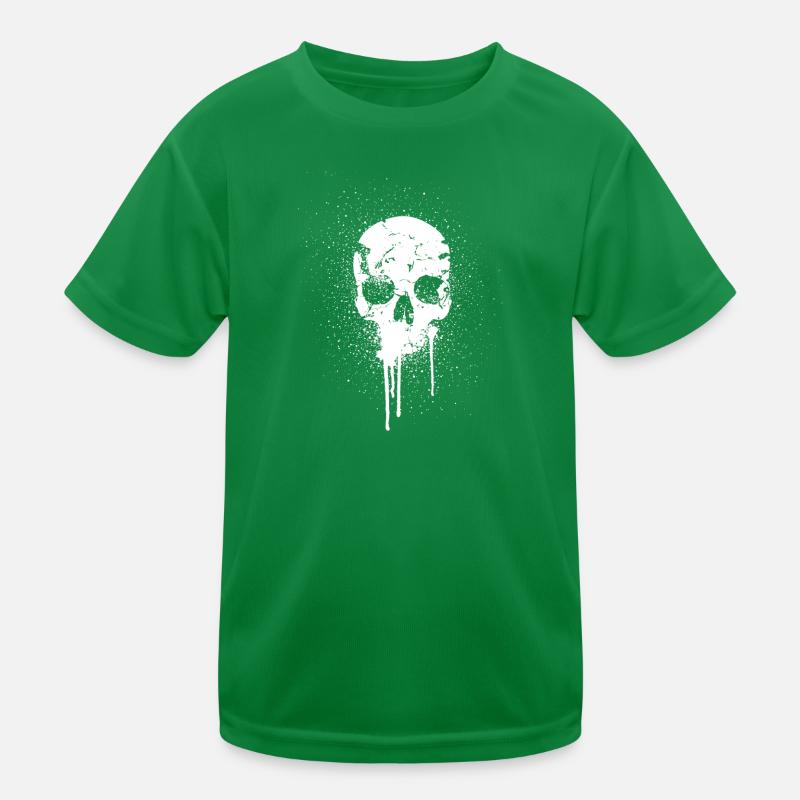crâne blanc T-shirt sport Enfant