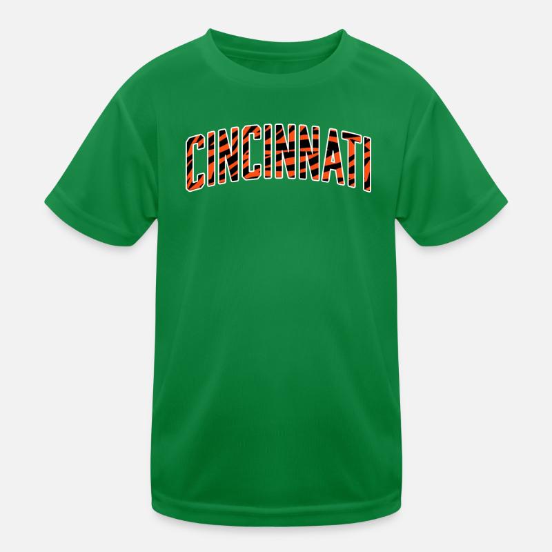 Cincinnati Tiger Stripe Kids Functional T-Shirt