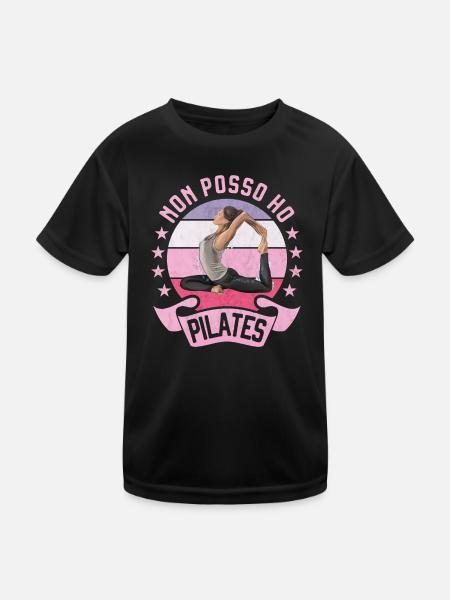 I can not have Pilates Yoga Woman Nice Fitness - Kids Functional T-Shirt - black - Front