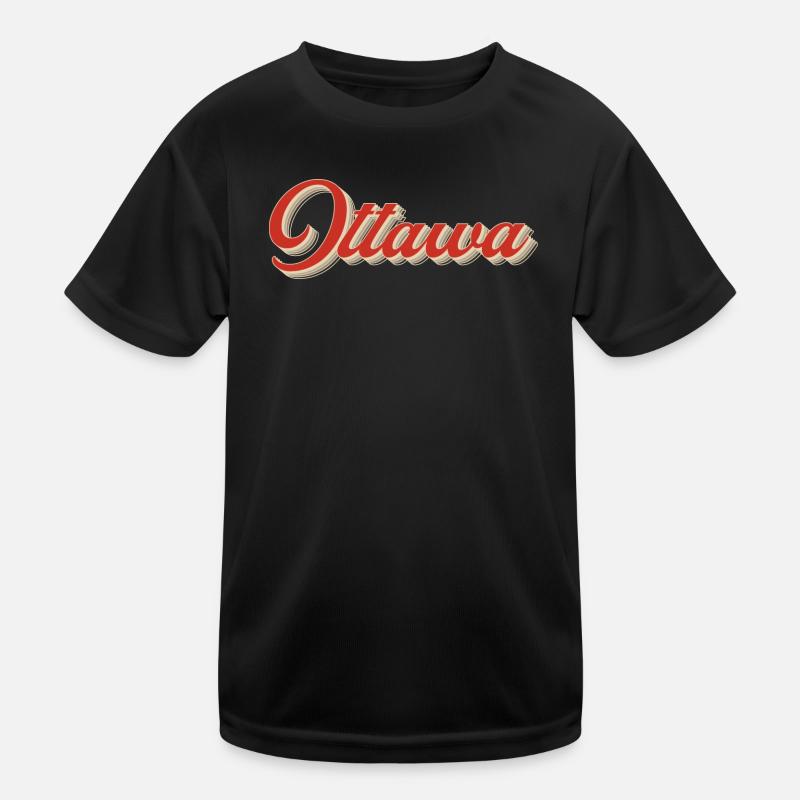 Calgary Canada Lettering – Retro Typography Kids Functional T-Shirt
