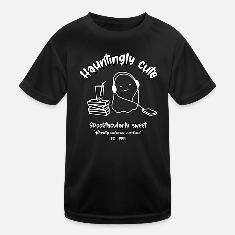Hauntingly cute. Ghostly cuteness overload - Ghost - Kinder Funktions-T-Shirt - Schwarz