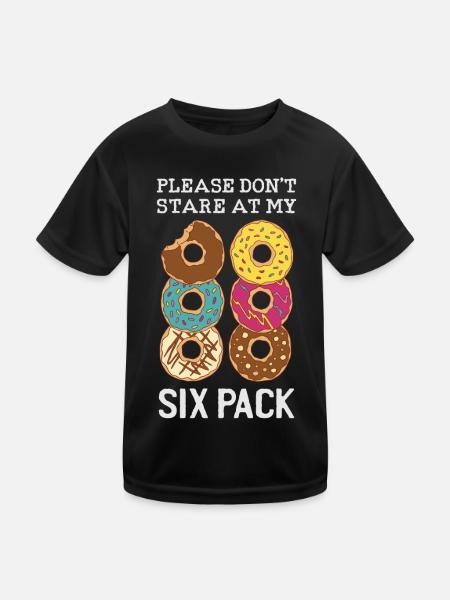Ne regardez pas mon pack de six - T-shirt sport Enfant - noir - Devant