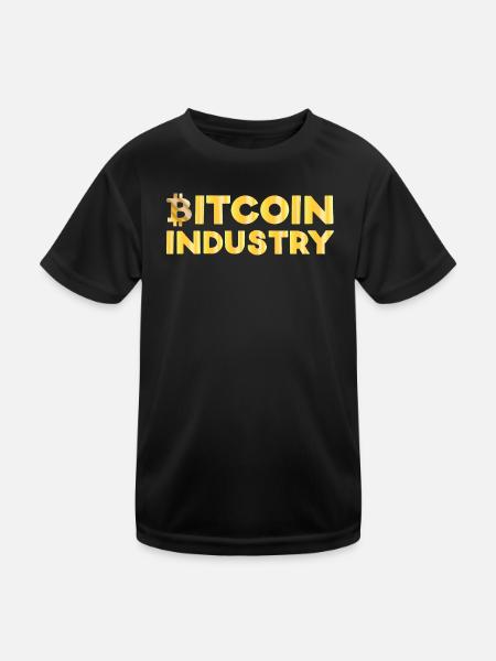 Bitcoin Industrie - Kinder Funktions-T-Shirt - Schwarz - Vorne