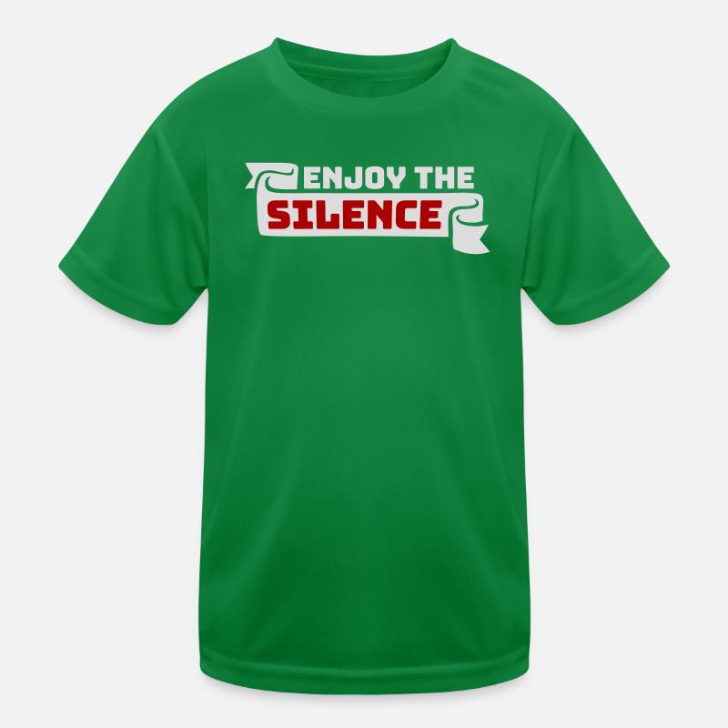 Enjoy The Silence Spruch Ruhe Stille Introvertiert Kinder Funktions-T-Shirt