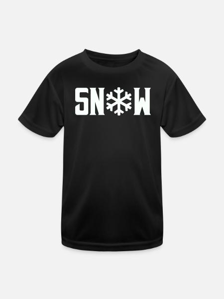 Snow - Kids Functional T-Shirt - black - Front