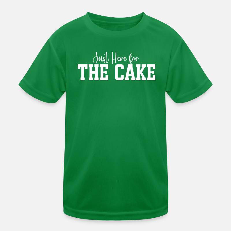 Juste ici pour le gâteau – Typographie de Bold Cake T-shirt sport Enfant