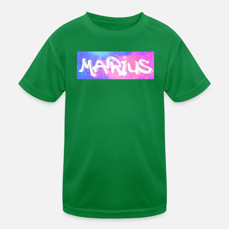 Marius Name Gift Gift Idea Galaxy Kids Functional T-Shirt