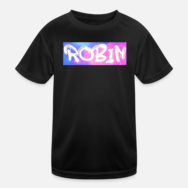 Robin Name Gift Gift Idea Galaxy Kids Functional T-Shirt