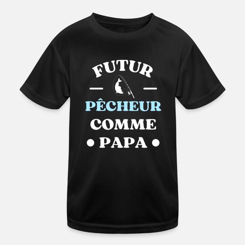 futur pecheur comme papa humour peche garçon bébé T-shirt sport Enfant