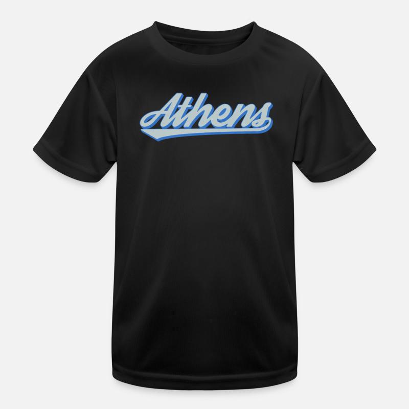Athens Script Retro Kinder Funktions-T-Shirt