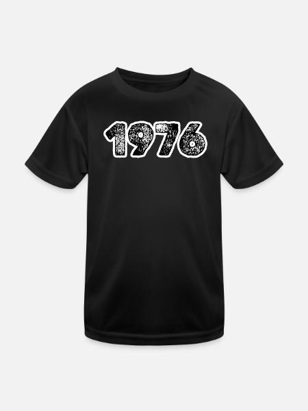 Year 1976 - Kids Functional T-Shirt - black - Front