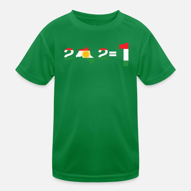 Kurdistan 2+2= 1  Kinder Funktions-T-Shirt