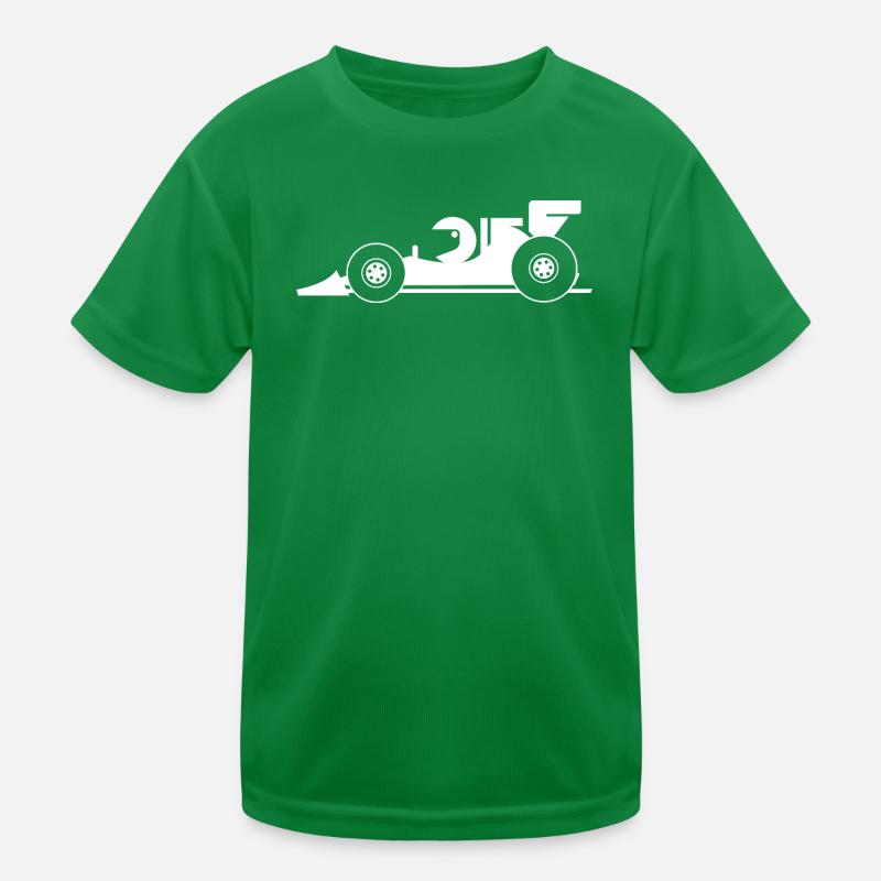 Racing Formula Car Comic Cartoon Race Car Team Kids Functional T-Shirt