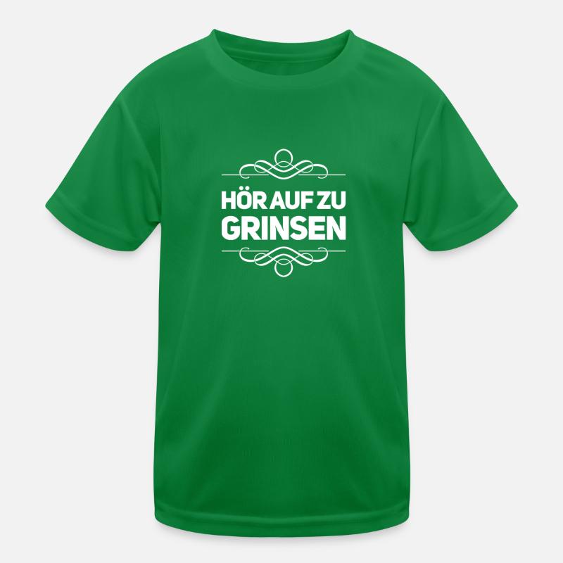 bitte nicht grinsen Kinder Funktions-T-Shirt