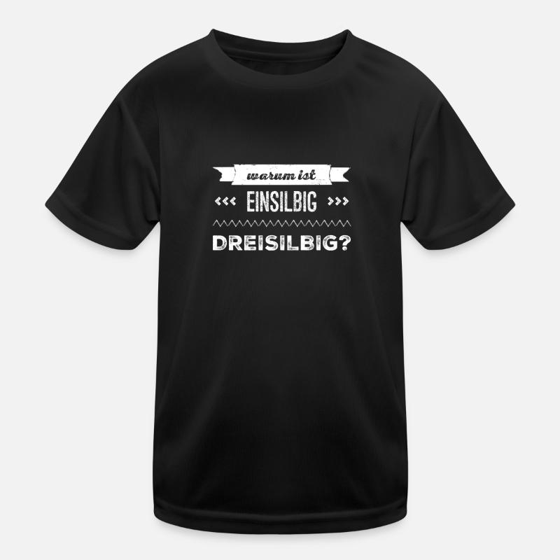 Anzahl der Silben Kinder Funktions-T-Shirt