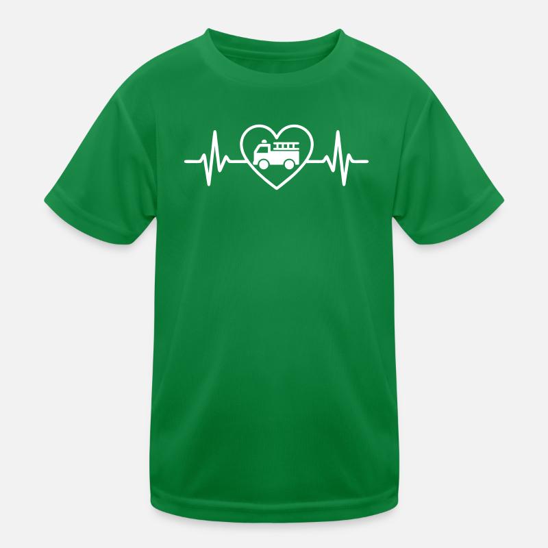 Pompier Camion Cœur T-shirt sport Enfant