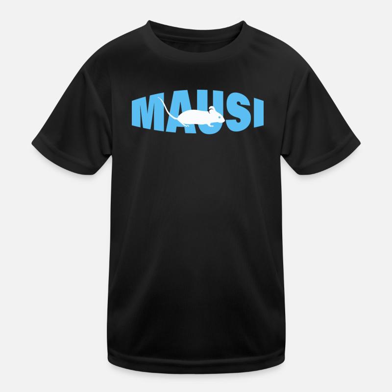 MAUSI - Kinder Funktions-T-Shirt - Schwarz