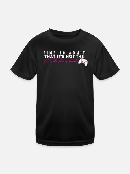 Controller's Fault Gamer Meme Tee - Kids Functional T-Shirt - black - Front