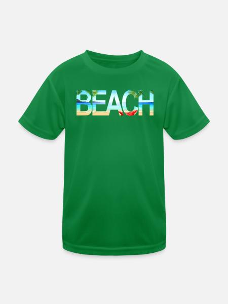 Plage - T-shirt sport Enfant - vert - Devant
