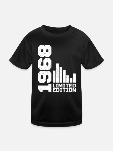 Vintage 1968 Birthday Gift 1968 Year 1968 - Kids Functional T-Shirt - black - Front