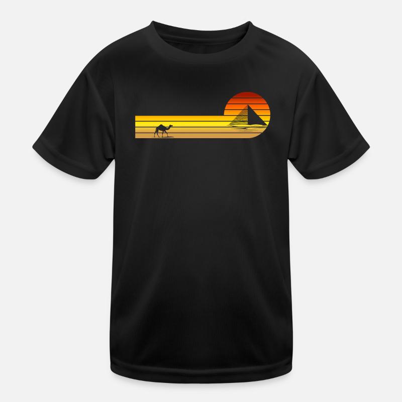 Sunset in Egypt - Kids Functional T-Shirt - black