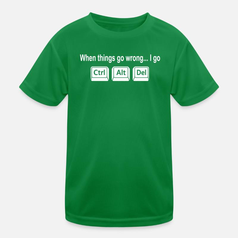Programmer Keyboard Shortcut Nerd Humor Kids Functional T-Shirt