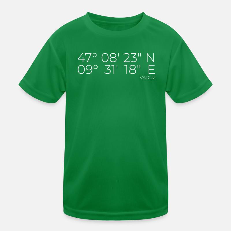 Coordinates Vaduz Liechtenstein Kids Functional T-Shirt