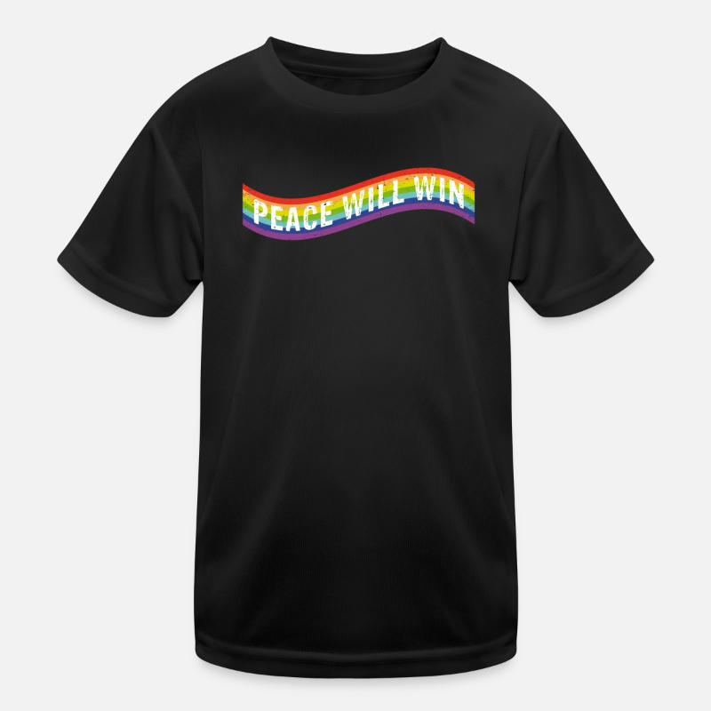 Peace will win Flag Kinder Funktions-T-Shirt