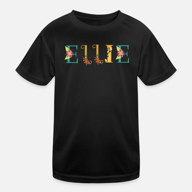 ART DU NOM ELLIE avec des fleurs brodées T-shirt sport Enfant