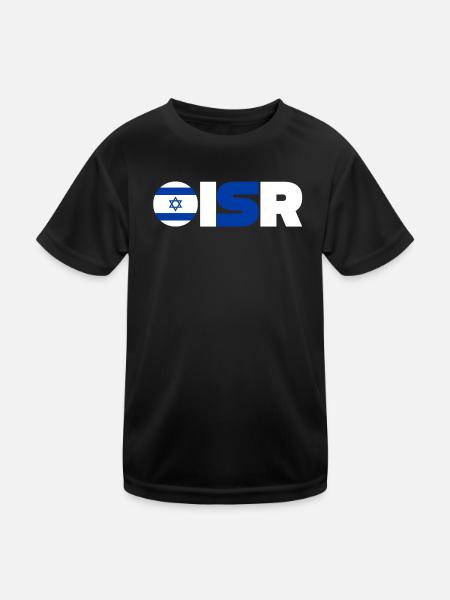 Israel - Kinder Funktions-T-Shirt - Schwarz