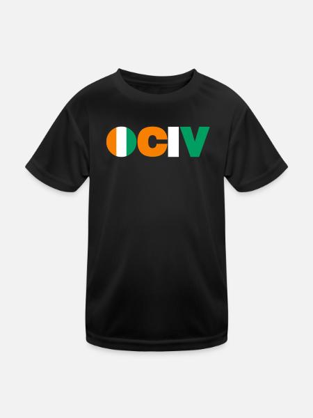 Ivory Coast - Kids Functional T-Shirt - black - Front