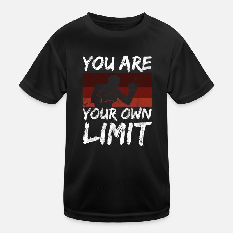 Boxen Sport Spruch du bist dein limit Mindset Kinder Funktions-T-Shirt