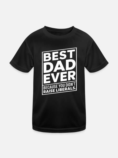 Konservativer Vatertag Bester Papa Republikaner - Kinder Funktions-T-Shirt - Schwarz - Vorne