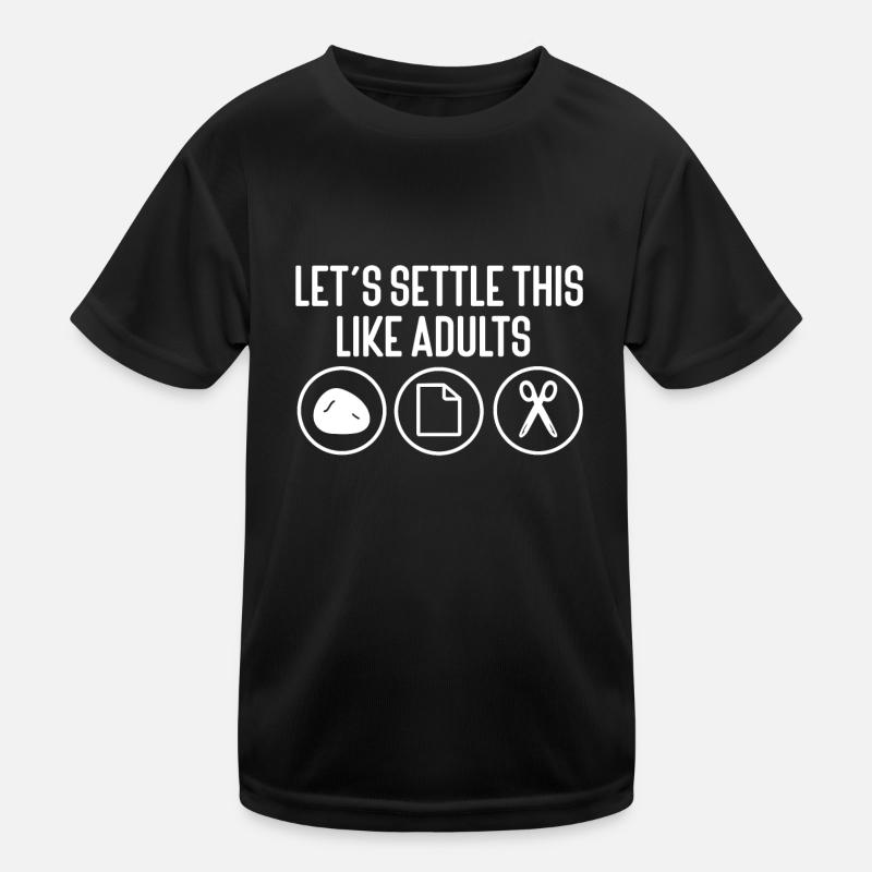 Let's Settle This Like Adults Rock Paper Scissors Kids Functional T-Shirt