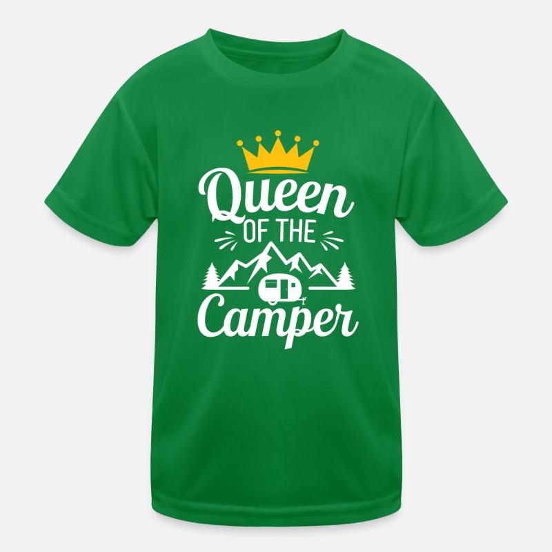 Königin des Campers Kinder Funktions-T-Shirt