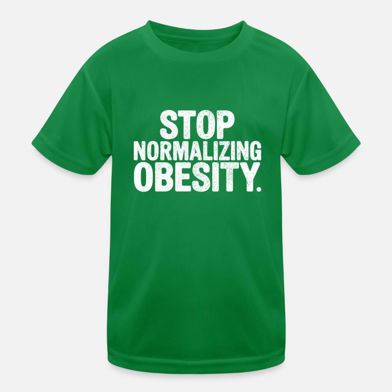 Stop normalizing Obesity Kids Functional T-Shirt
