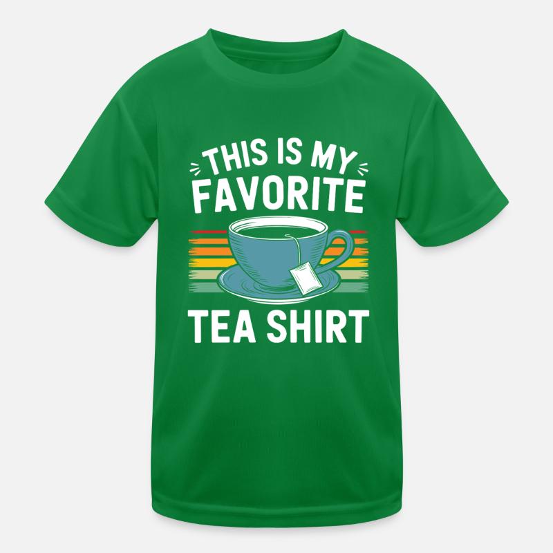 This is my favorite Tea Shirt Tea Lover Funny Pun Kids Functional T-Shirt